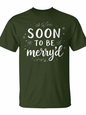 NWT Soon To Be Merry'd Christmas Engaged Couple Matching Family T-Shirt